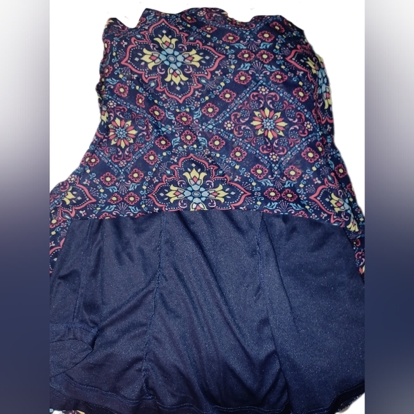 Its Pink Navy Blue Mini Dress With Colorful Design Sleeveless Size Small - Picture 11 of 11